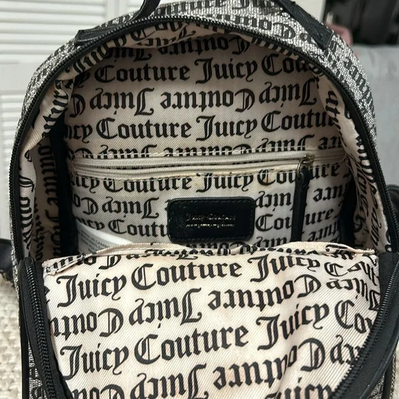 Juicy Couture Black and Gray Logo Backpack Buy Juicy Couture Black Mini Girls Backpack from Next USA main image 2